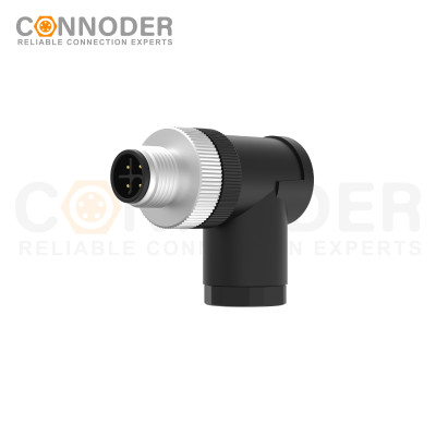 M12 S coded Male Angle Circular Connector-Field Wireable,,Screw Connection,PG9