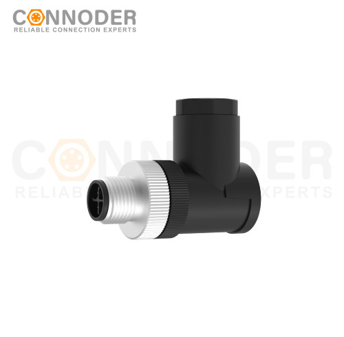M12 S coded Male Angle Circular Connector-Field Wireable,,Screw Connection,PG9