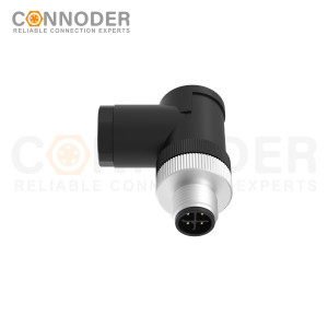 M12 S coded Male Angle Circular Connector-Field Wireable,,Screw Connection,PG9