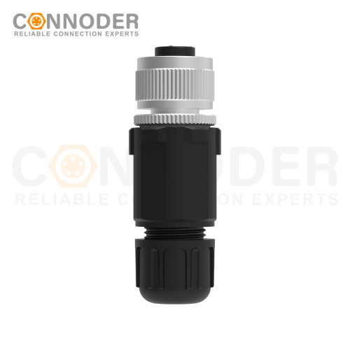 M12 S Coded Female Straight Circular Connector-Field Wireable,Solder  Connection,PG7