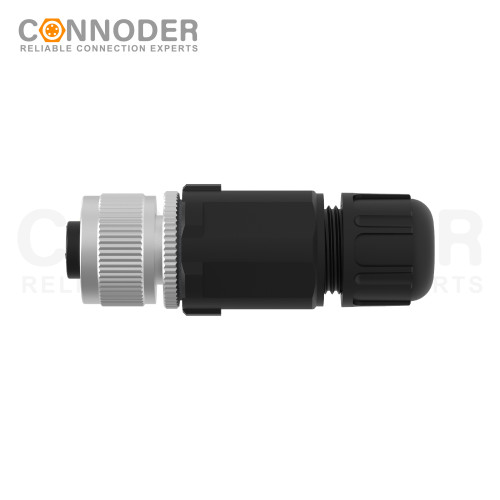 M12 S Coded Female Straight Circular Connector-Field Wireable,Solder  Connection,PG7