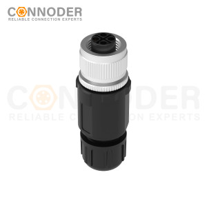 M12 S Coded Female Straight Circular Connector-Field Wireable,Solder  Connection,PG7