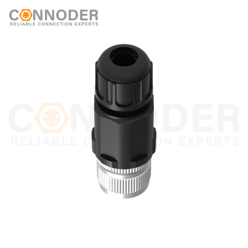 M12 S Coded Female Straight Circular Connector-Field Wireable,Solder  Connection,PG7