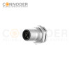 M12 S Coded Male Circular Connector-Panel Mount,Solder Connection,M16x1.5, Front Fastened