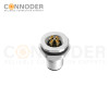 M12 T Coded Male Circular Connector-Panel Mount,Solder Connection,M16x1.5, Front Fastened