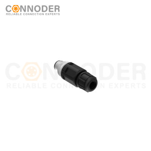M12 T Coded Male Straight Circular Connector-Field Wireable,Solder  Connection,PG7