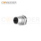 M12 T Coded Sensor connector Circular Connector-Panel Mount,Solder Connection,Female,M16x1.5, Front Fastened,Factory