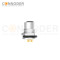 M12 T Coded Female Circular Connector-Panel Mount,Solder Connection,M16x1.5, Front Fastened