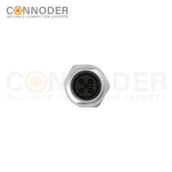 Wholesale M12 T Coded Female Circular Connector | M16x1.5 Solder Connection, Panel Mount - Custom Design for OEMs and Wholesalers