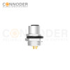 M12 T coded Female Circular Connector-Panel Mount,Solder Connection,M16x1.5, Rear Fastened