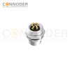 M12 T coded Female Circular Connector-Panel Mount,Solder Connection,M16x1.5, Rear Fastened