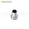 M12 L Coded Male Circular Connector-Panel Mount,Solder Connection,M16x1.5, Front Fastened