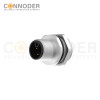 M12 L coded Male Circular Connector-Panel Mount,Solder Connection,M16x1.5, Rear Fastened