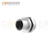 M12 L Coded Female Circular Connector-Panel Mount,Solder Connection,M16x1.5, Front Fastened