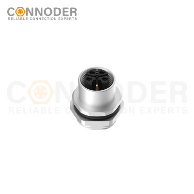 Wholesale M12 L Coded Female 4+PE Circular Connector | Panel Mount,Solder Connection,M16x1.5, Front Fastened
