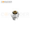 M12 L Coded Female Circular Connector-Panel Mount,Solder Connection,M16x1.5, Front Fastened