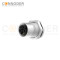 M12 L coded Female Circular Connector-Panel Mount,Solder Connection,M16x1.5, Rear Fastened