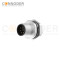 M12 M Coded Male 4+PE Circular Connector-Panel Mount,Solder Connection,M16x1.5, Rear Fastened