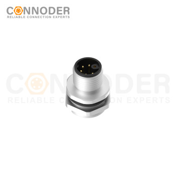 Wholesale M12 M Coded Female 4+PE Circular Connector | Panel Mount,Solder Connection,M16x1.5, Rear Fastened