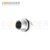 M12 X Code Female Circular Connector,Panel Mount,Data Transmission,Solder Connection,M16x1.5, Rear Fastened