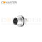 M12 X Code Female Circular Connector,Panel Mount,Data Transmission,Solder Connection,M16x1.5, Rear Fastened