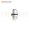 M12 X Code Female Circular Connector,Panel Mount,Data Transmission,Solder Connection,M16x1.5, Rear Fastened