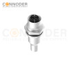 M12 X Coded Female Circular Connector-Panel Mount,Solder Connection,M16x1.5, Front Fastened,Shielded