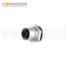 M12 X Code Female Circular Connector-Panel Mount,Solder Connection,M16x1.5, Front Fastened