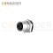 M12 X Code Female Circular Connector-Panel Mount,Solder Connection,M16x1.5, Front Fastened