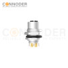 M12 X Code Female Circular Connector-Panel Mount,Solder Connection,M16x1.5, Front Fastened