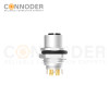 M12 X Code Female Circular Connector-Panel Mount,Solder Connection,M16x1.5, Rear Fastened
