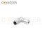 M12 X Code Female Angle Circular Connector-Metal Assembled,Field Wireable,Screw Connection,Shielded,PG7