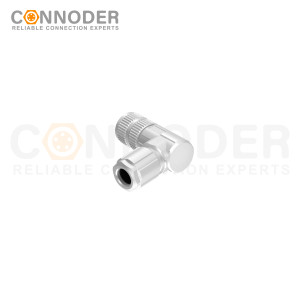 M12 X Code Female Angle Circular Connector-Metal Assembled,Field Wireable,Screw Connection,Shielded,PG7