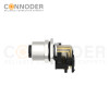 M12 X Coded Female Angle Circular Connector-Panel Mount, PCB Dip-solder Connection,Front Fastened,M12x1.0,