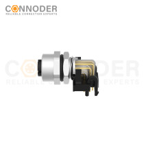 M12 X Coded Female 8 Pin Circular Connector - Wholesale with OEM & ODM Manufacturing | Panel Mount, PCB Dip-Solder Connection, Rear Fastened, M12x1.0 - Tailored Solutions for Distributors