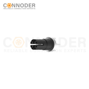 M12 X Coded Female Angle Circular Connector-Panel Mount, SMD Dip-solder Connection,M12x1.0,