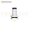 M5 3 Pin Circular Connectors Board Rear Mount Male Socket PCB Style, Solder, Front Fastened