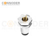 M5 3 Pin Circular Connectors Board Rear Mount Male Socket PCB Style, Solder, Front Fastened