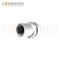 M5 3 Pin Circular Connectors Board Front Mount Female Socket PCB Style, Solder, Rear Fastened