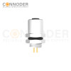 M5 3 Pin Circular Connectors Board Front Mount Female Socket PCB Style, Solder, Rear Fastened