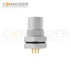 M8 3 Pin Circular Connectors Board Rear Mount Female Socket PCB Style, Solder, Front Fastened