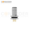 M8 3 Pin Circular Connectors Board Rear Mount Male Socket PCB Style, Solder, Front Fastened