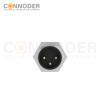 M8 3 Pin Circular Connectors Board Rear Mount Male Socket PCB Style, Solder, Front Fastened