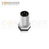 M8 3 Pin Circular Connectors Board Rear Mount Male Socket PCB Style, Solder, Front Fastened