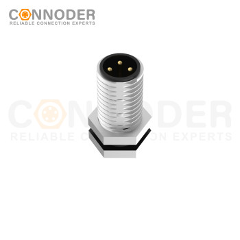 Wholesale M8 Male Circular Connector | Board Rear Mount Male Socket PCB Style, Solder, Front Fastened
