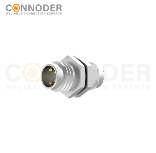 M8 3 Pin Male Circular Connector-Panel Mount,Solder Connectio,M8*0.5, Rear Fastened