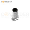 M8 Male Circular Connector-Panel Mount,Solder Connection,A code,M8*0.5, Front Fastened