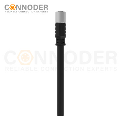 M5 Female Cable Sensor Connecting Cables Straight Overmolded Cable,UL, PUR, black,Solder Connection,A code