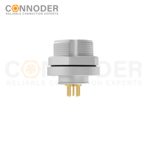 Wholesale M9 8 Pin Circular Connectors Board Rear Mount Female Socket PCB Style, Solder, Front Fastened