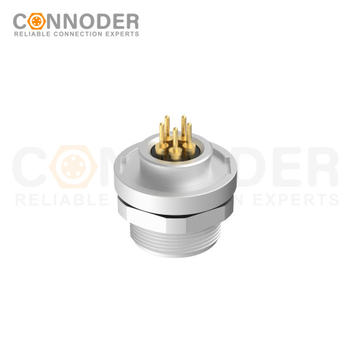 Wholesale M9 8 Pin Circular Connectors Board Rear Mount Female Socket PCB Style, Solder, Front Fastened